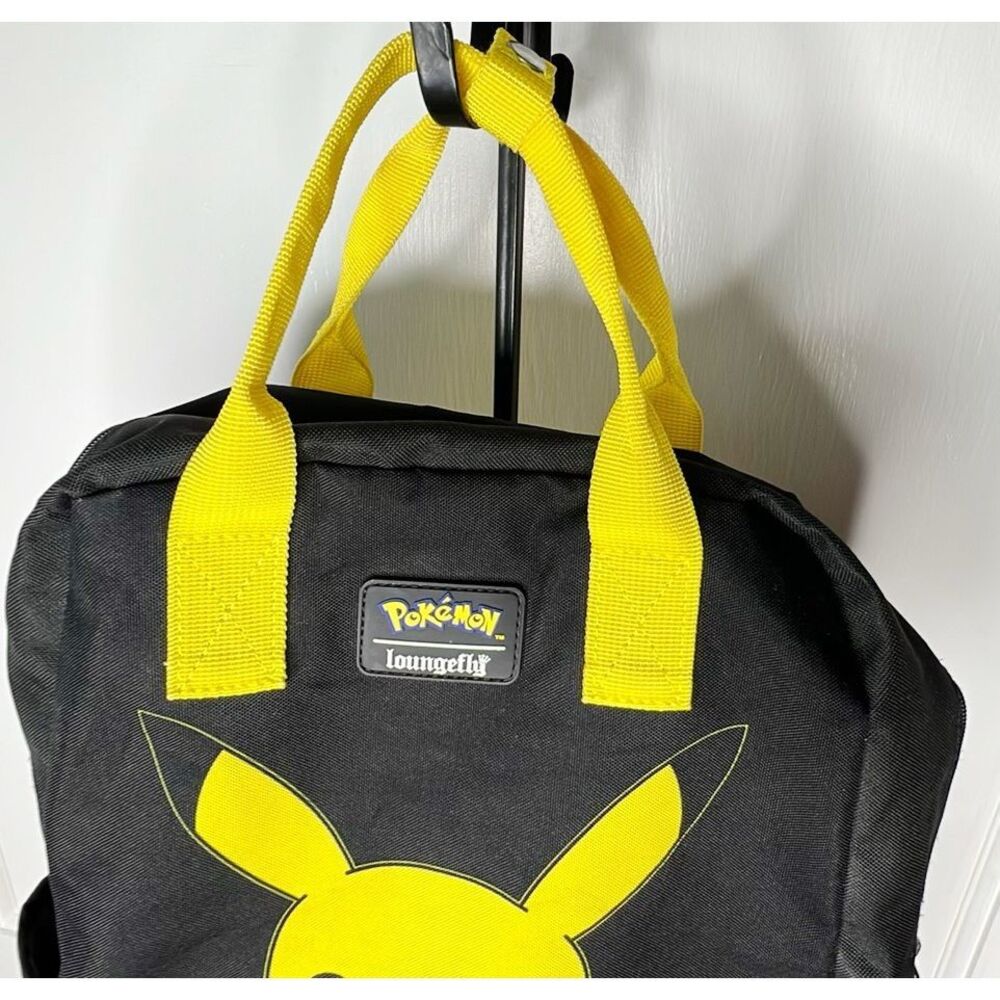 Pokémon Loungefly Lightening Bolt Piccachu Backpack Black - Picture 3 of 7